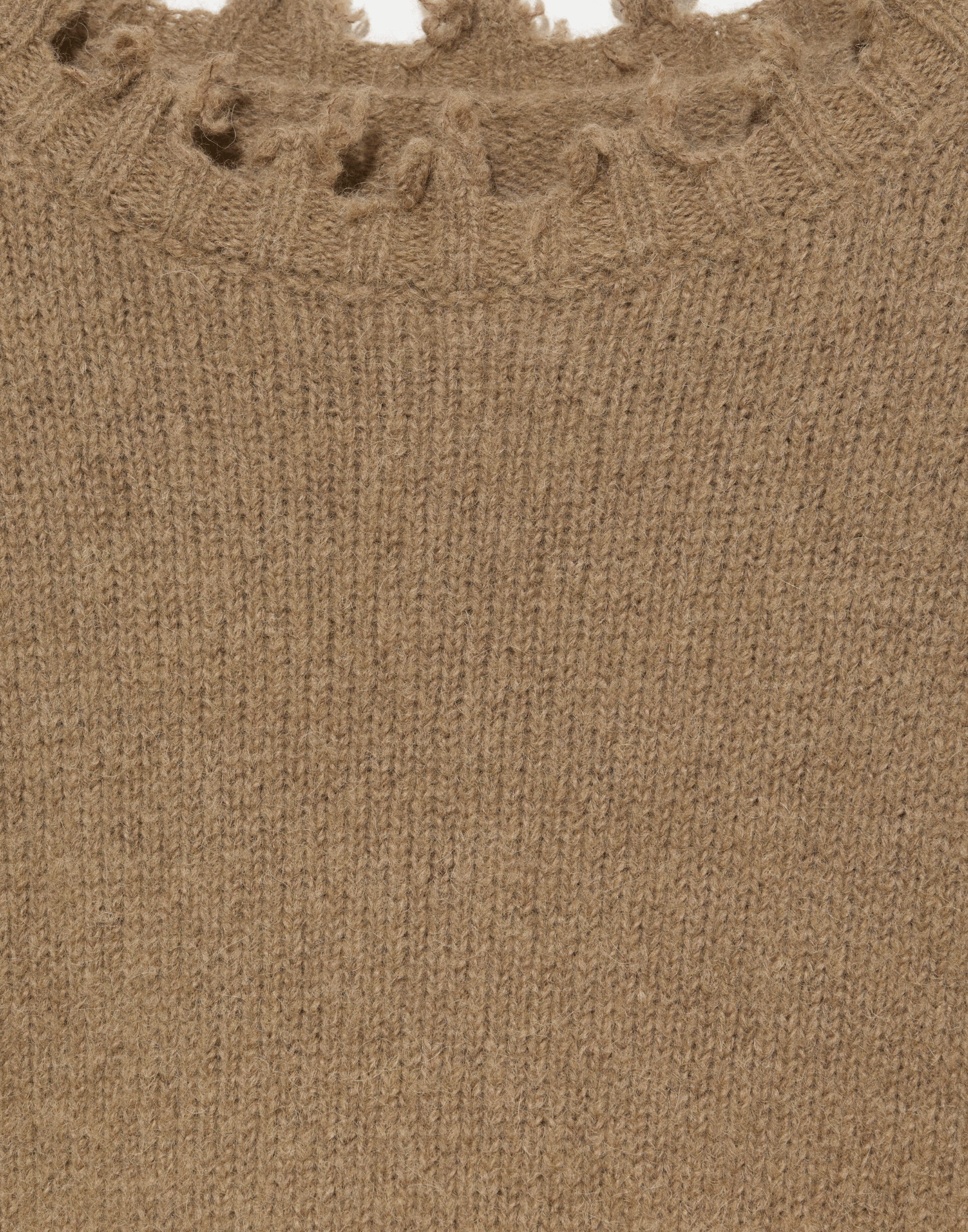 Tobacco Alpaca & Wool Fray Pullover