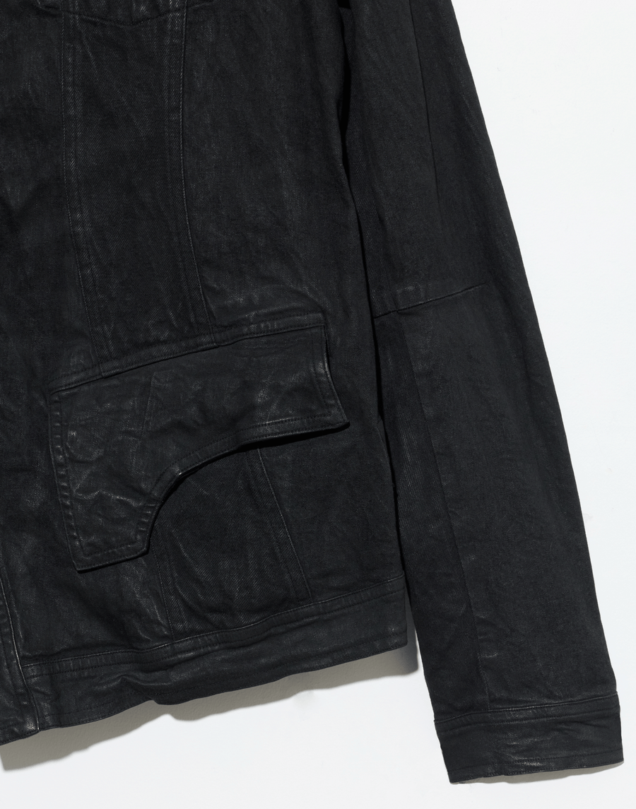 Black Gloss Cotton Jacket