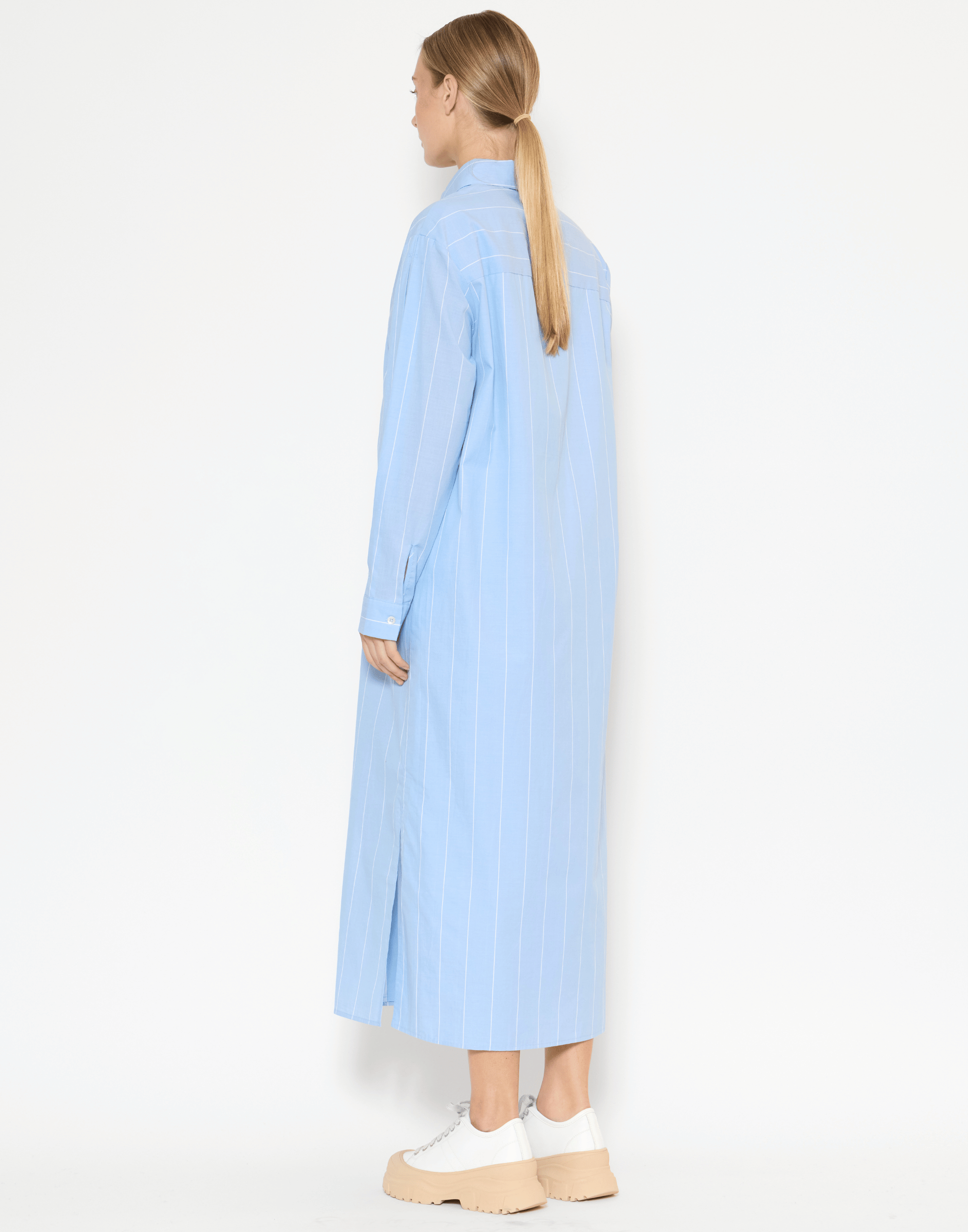 Chambray Pinstripe Cotton Lolly Dress