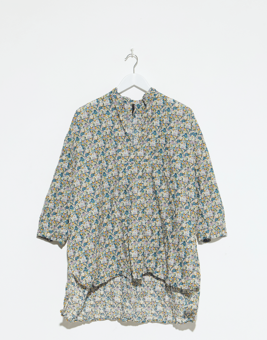Daisy Floral Liberty Print Cotton Kora Lavato Top