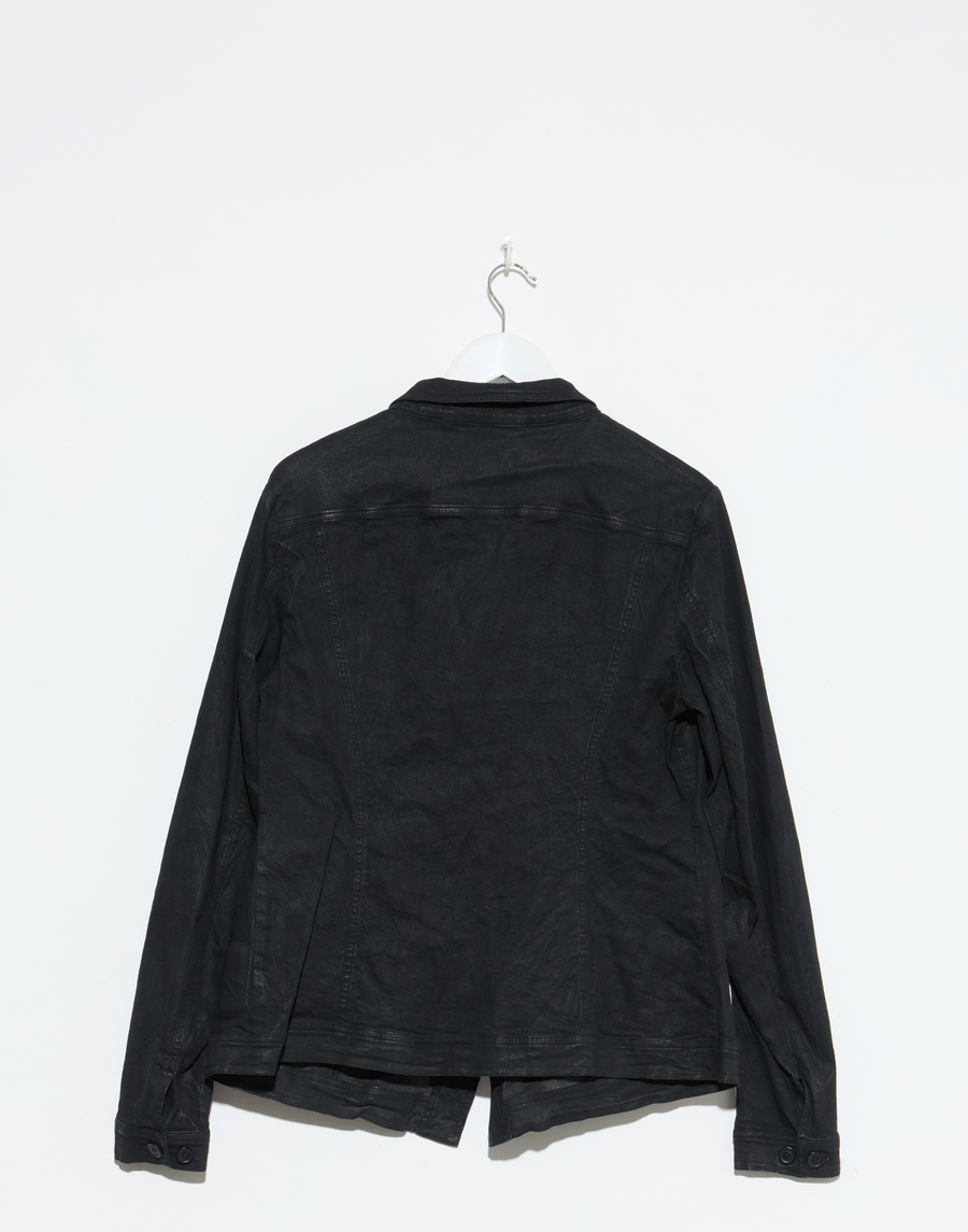 Black Gloss Cotton Jacket