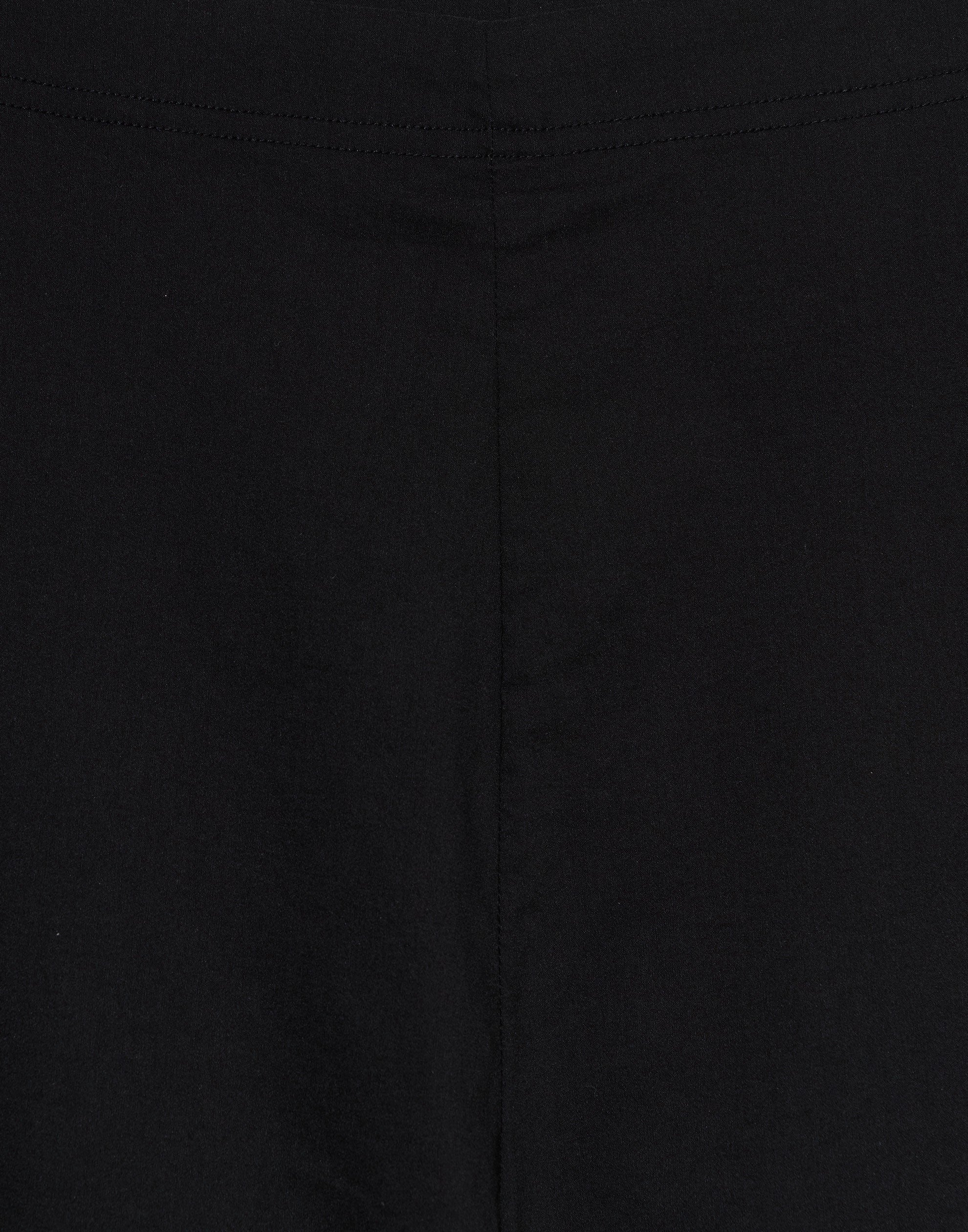 Black Cotton Blend Stretch Pants