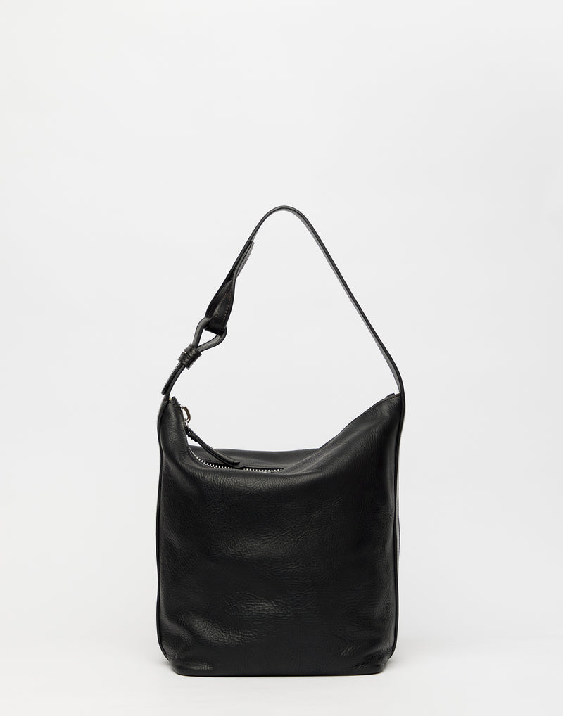 Black Leather Neri Bucket Bag
