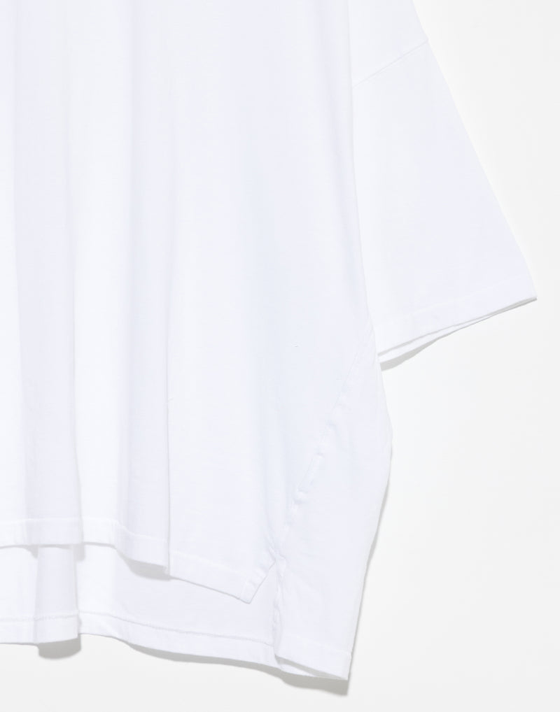 White Slouch Side Step T-Shirt