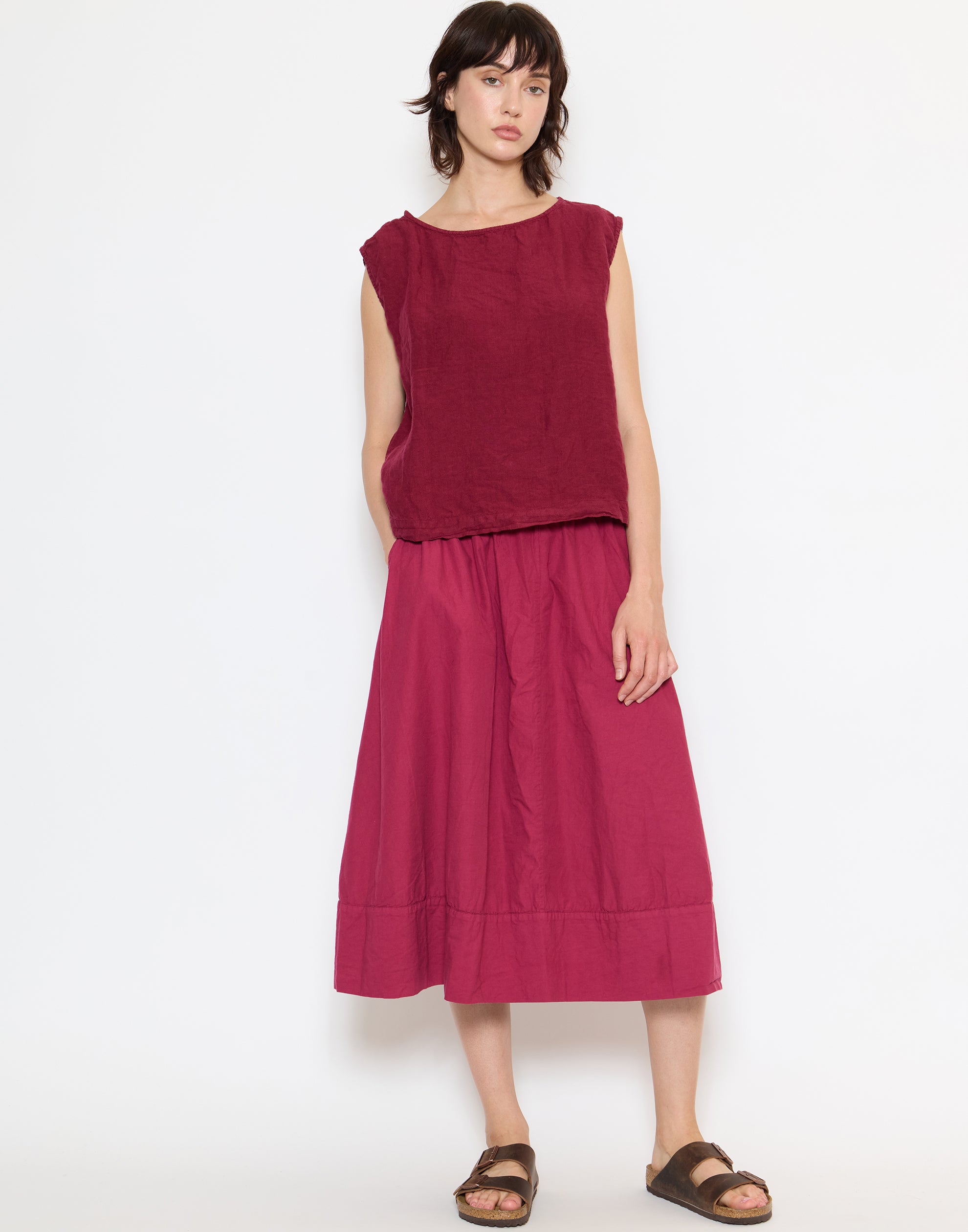 Berry Light Linen Anna Top