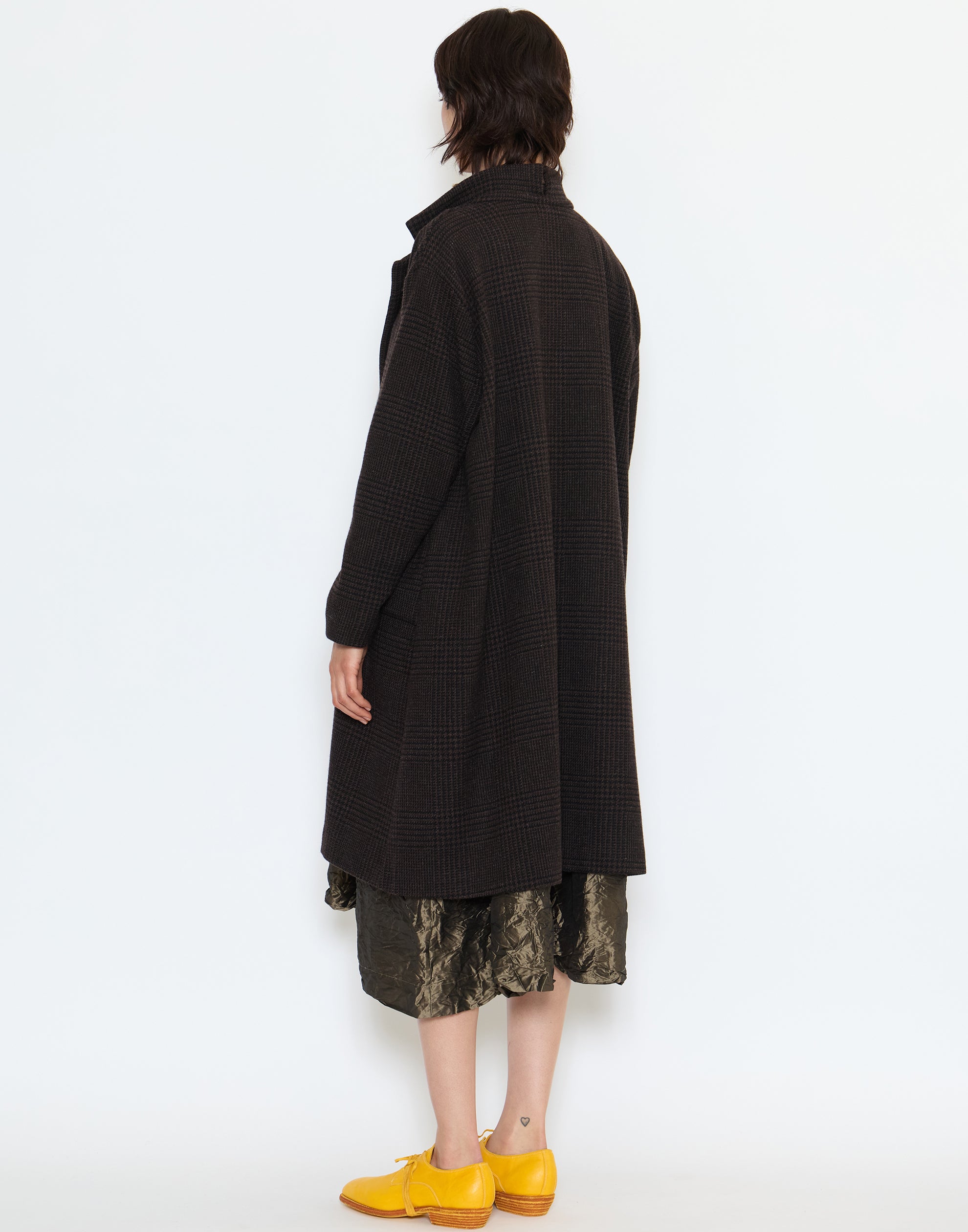 Prince Of Galles Wool Punto Bianco Coat