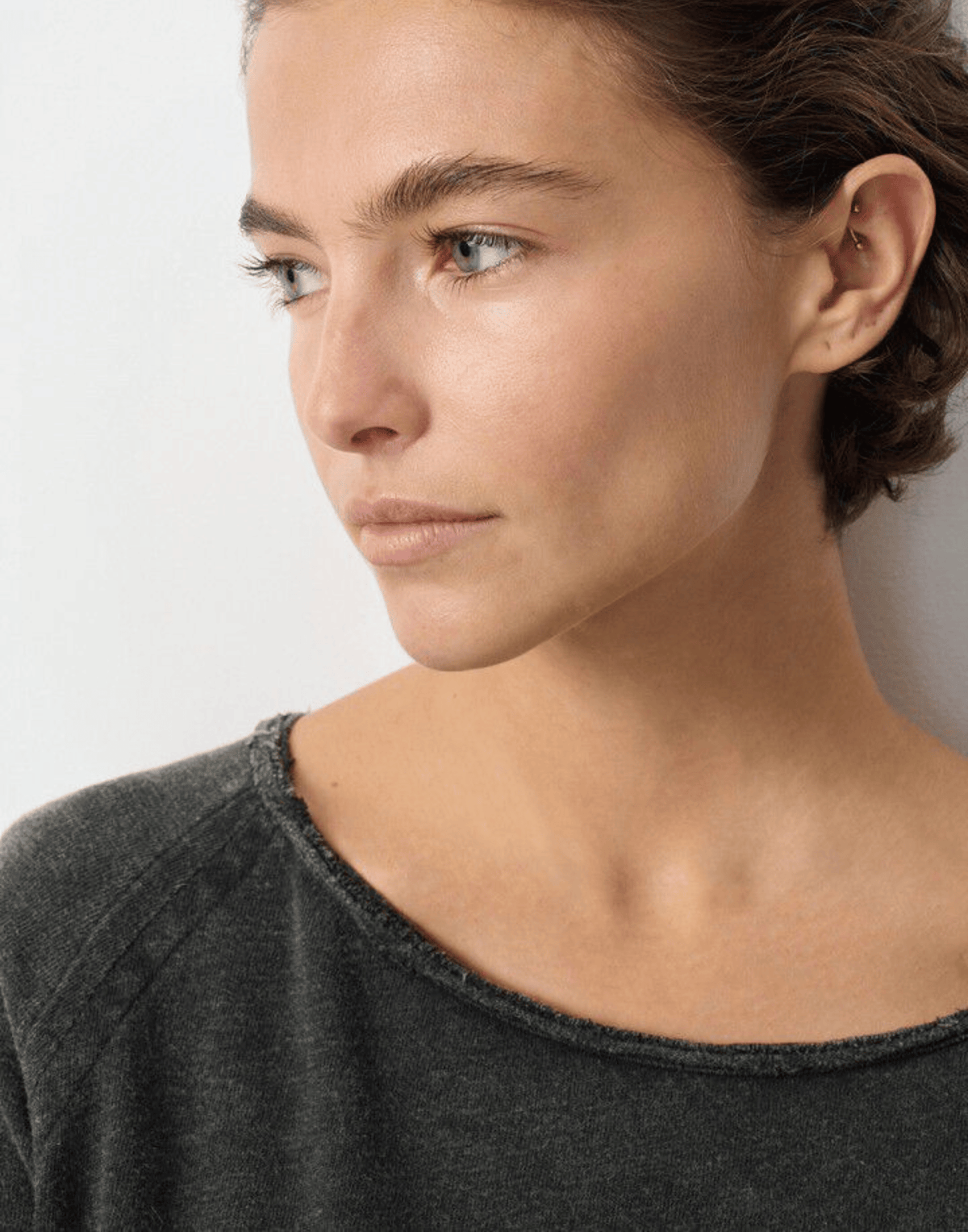 Black Cotton Sonoma Long Sleeve T-Shirt