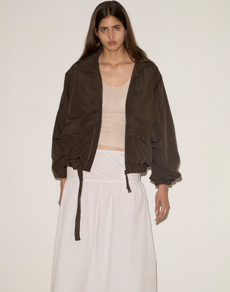 Dark Chocolate Press Stud Jacket