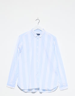 Azur Stripe Cotton Loose Tyrol Shirt
