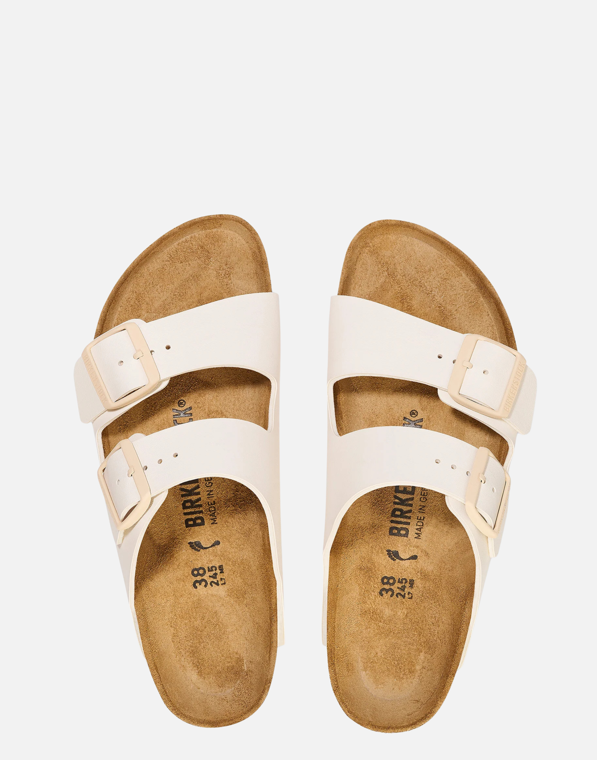 Regular Eggshell Birko-Flor Arizona Sandals