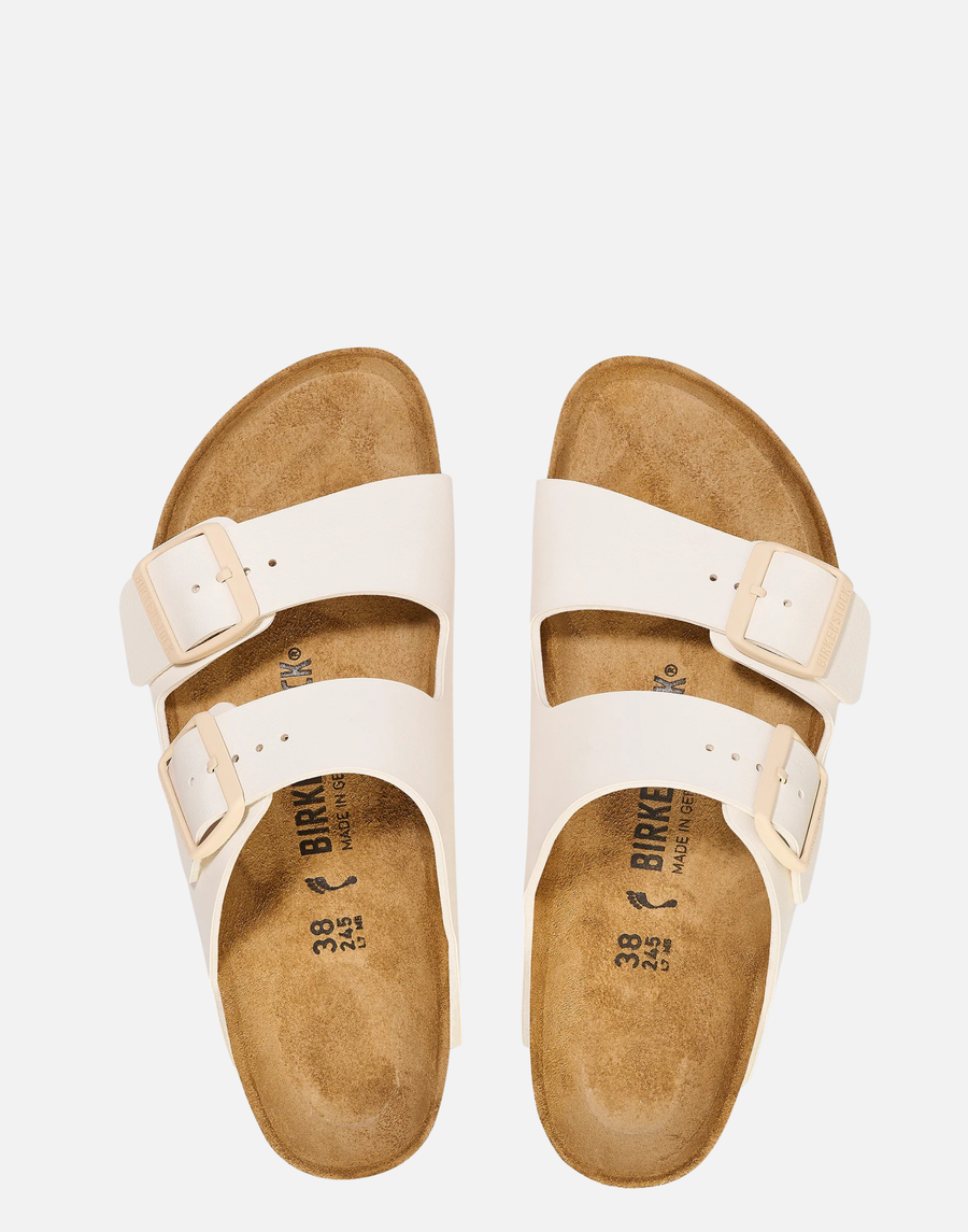 Regular Eggshell Birko-Flor Arizona Sandals