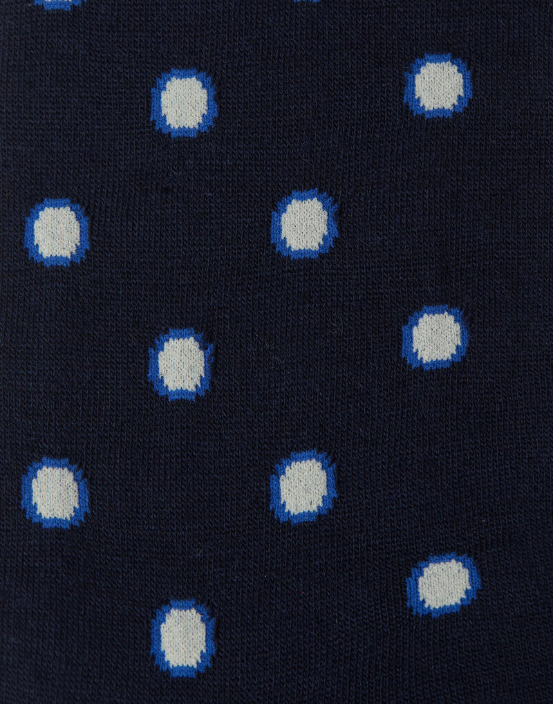 Navy Polka Dot AM443 Socks