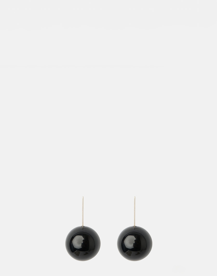 Onyx & Silver Felicity Earrings