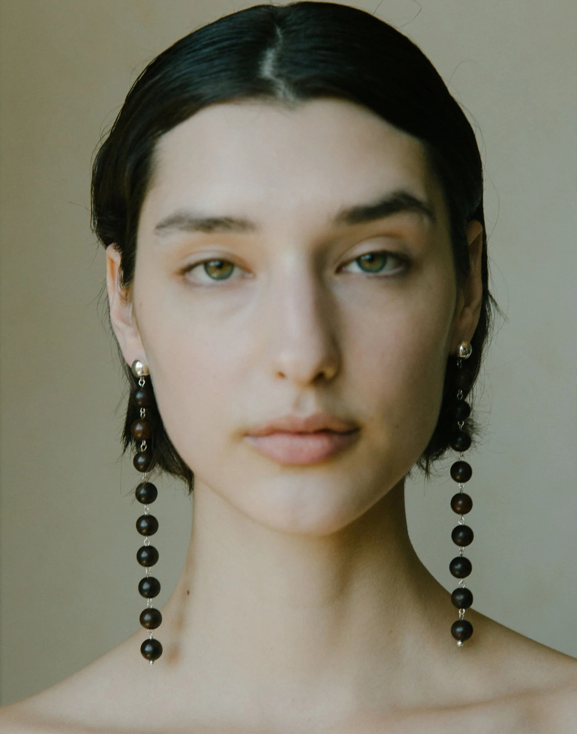 Wood & Silver Edwina Earrings