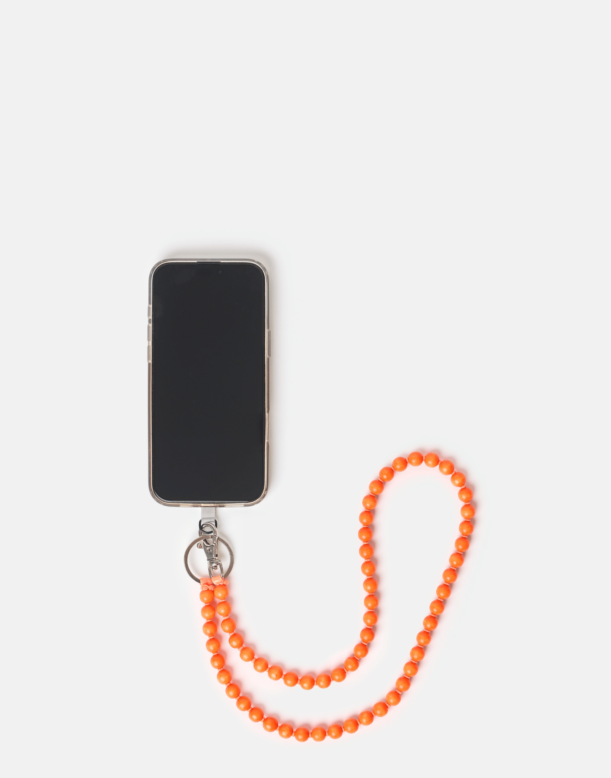 Neon Orange Perlen Long Key Chain