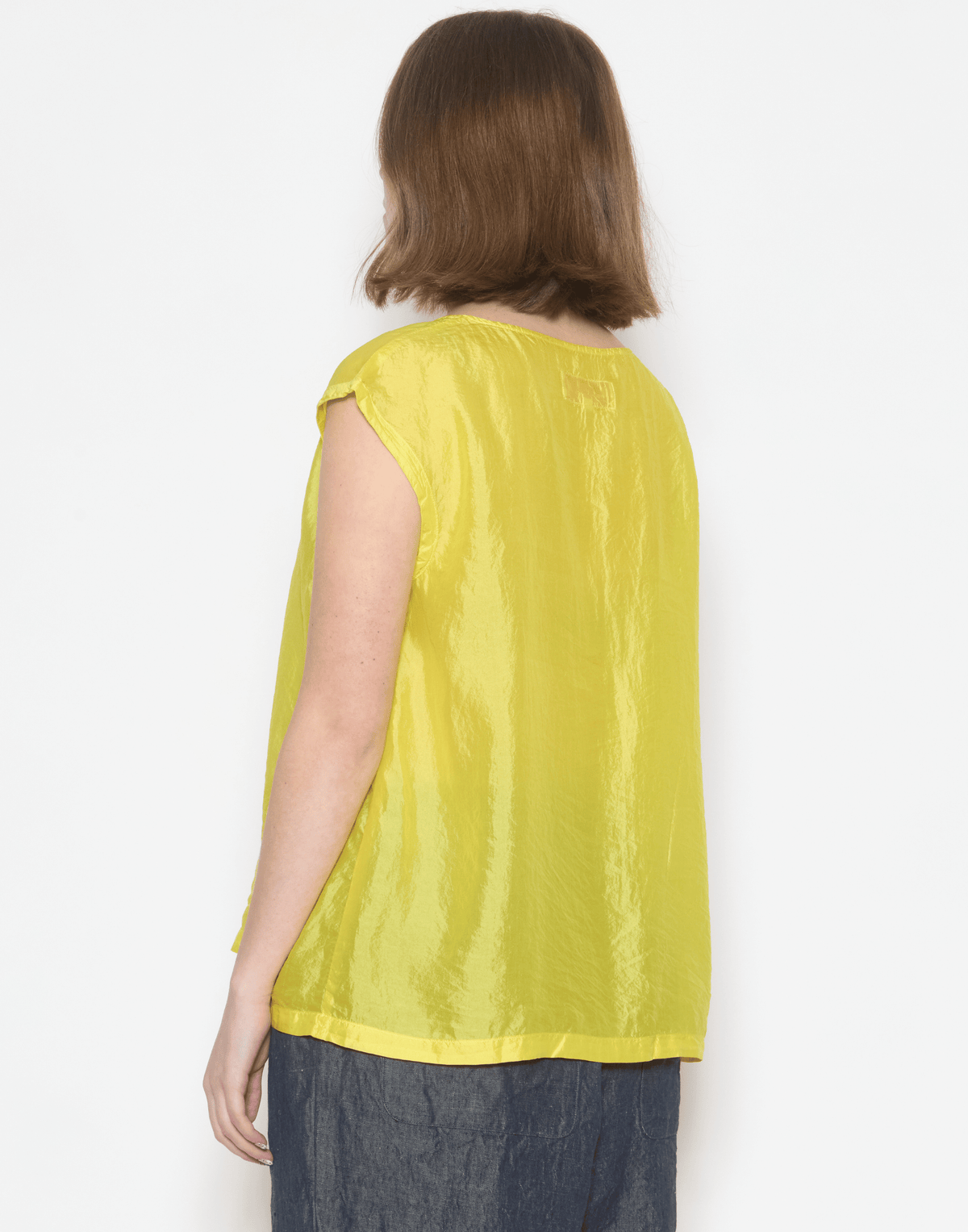 Flash Yellow Silk Shylk Deb Tank Top