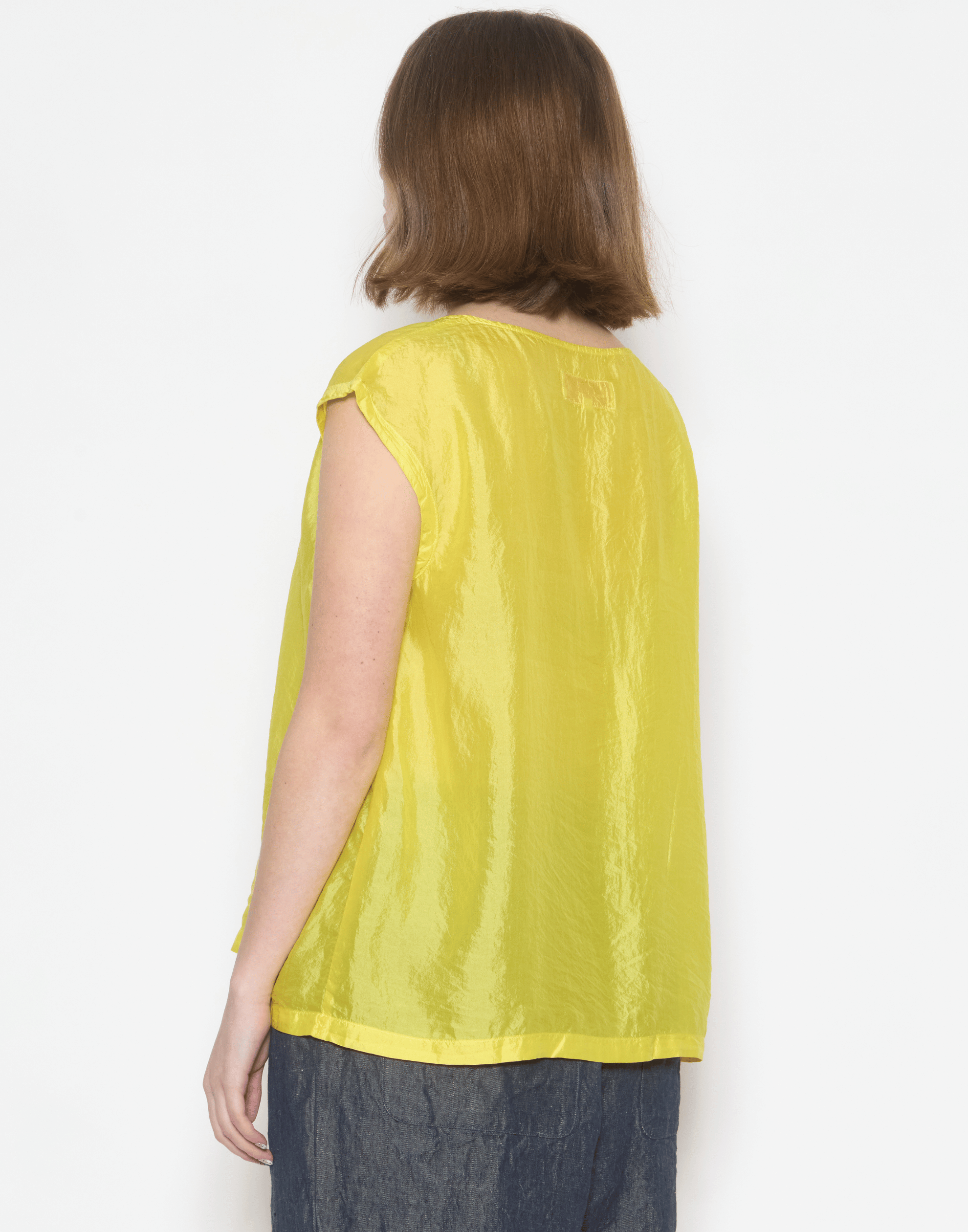 Flash Yellow Silk Shylk Deb Tank Top
