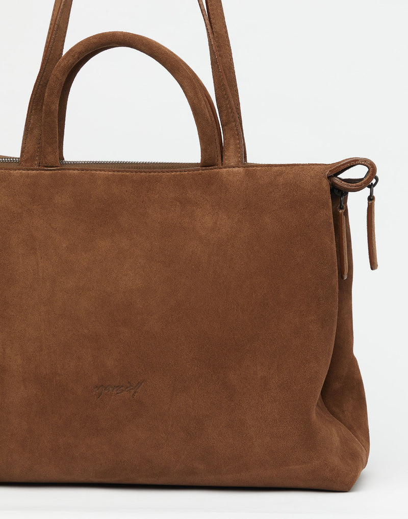 Chocolate Suede Leather 4 Dritta Bag