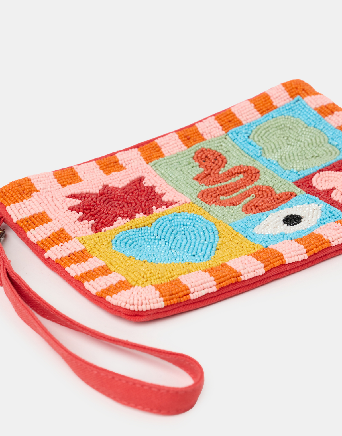 Beaded Snake Pouch