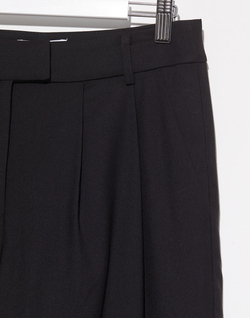 Black Wool Blend Clara Trousers
