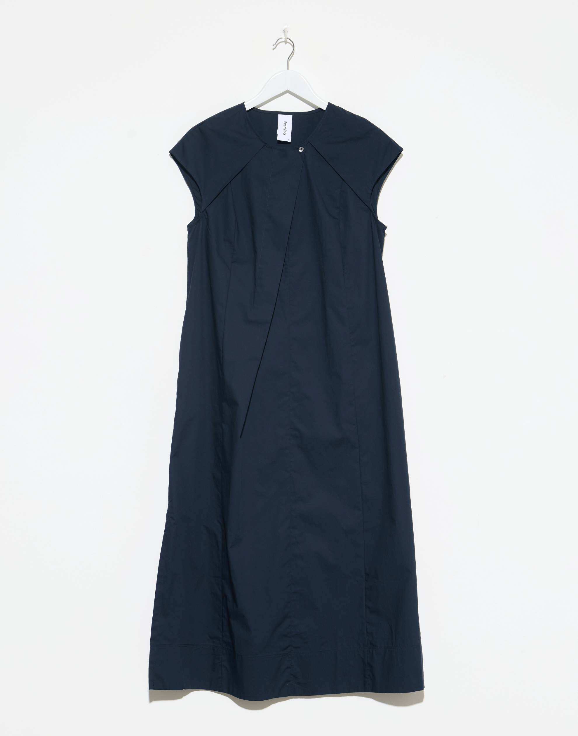 Navy Cotton Poplin Alma Dress