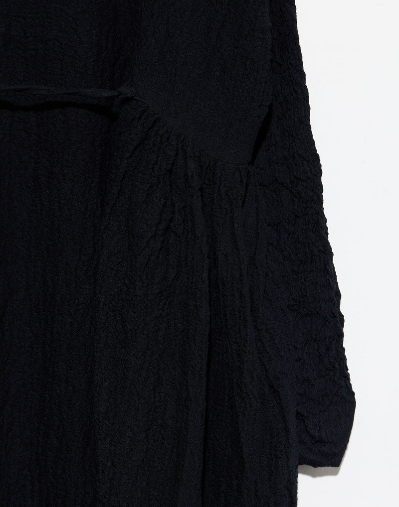 Navy Blue Wool Newpride Meta Bianco Dress