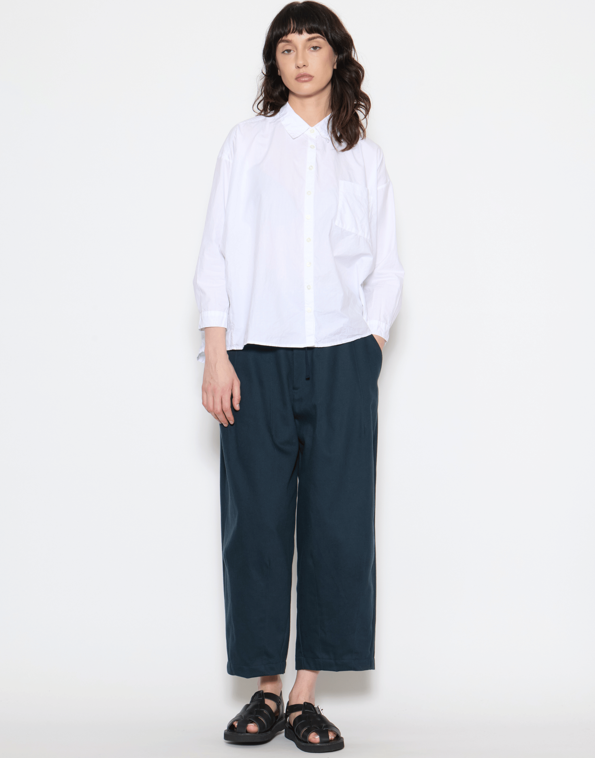 White Cotton Indra Boxy Shirt