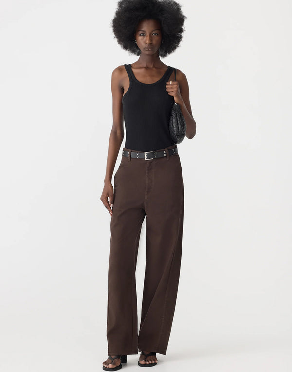 Chocolate Brown Cotton Twill Pant