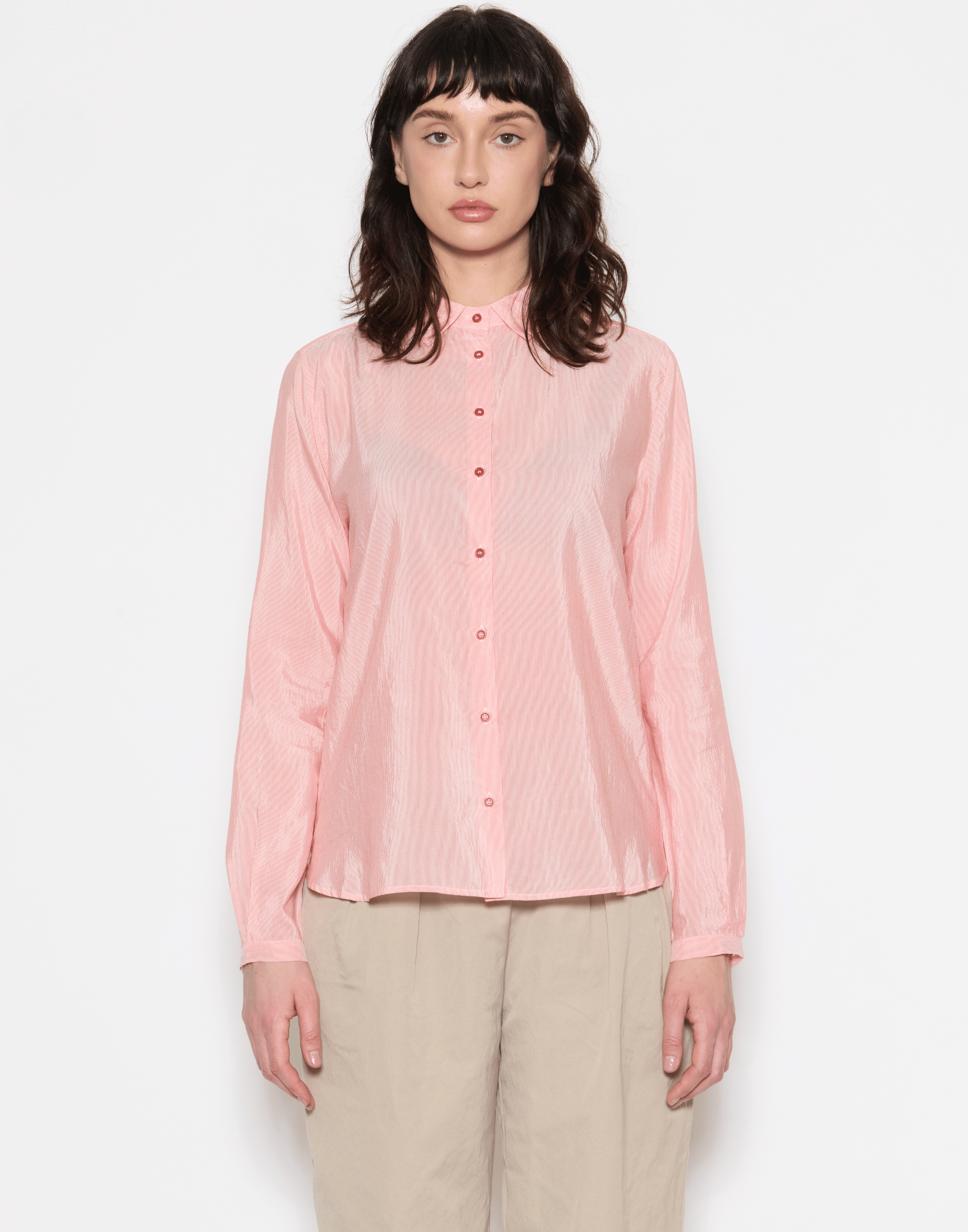 Poppy Cotton Silk Pinstripe Shirt