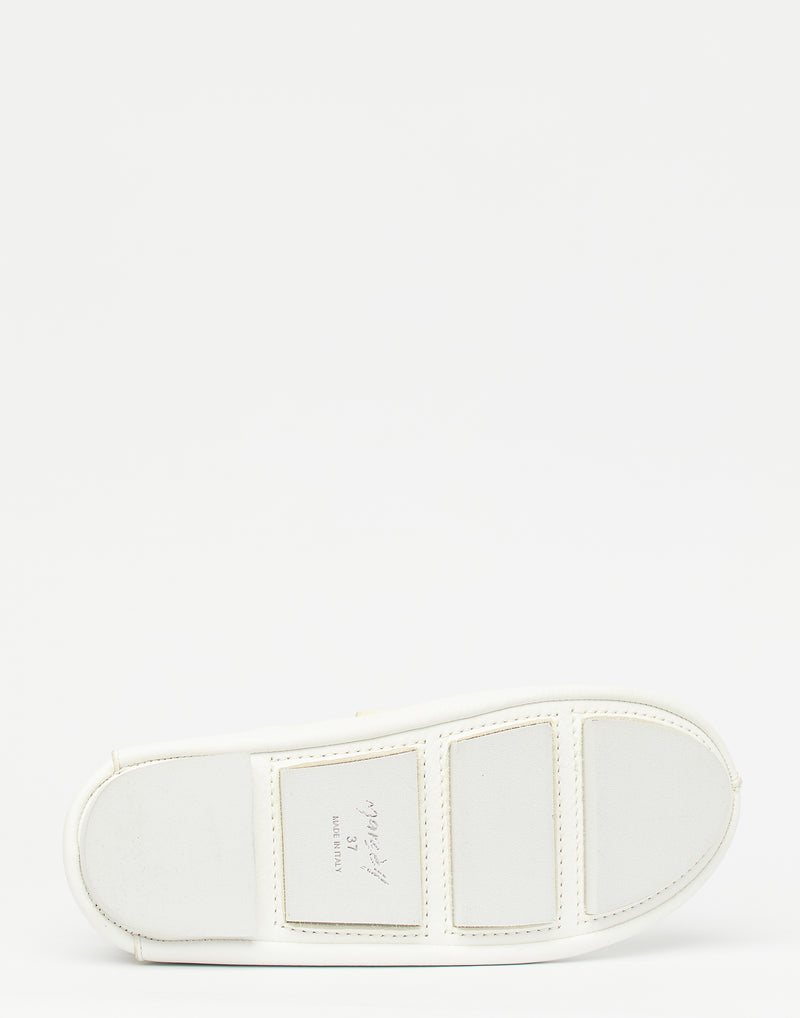 Optical White Leather Toddone Mocassino Loafers