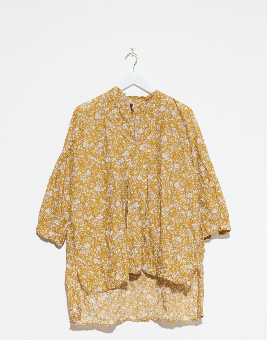 Gold Floral Liberty Print Cotton Kora Lavato Top