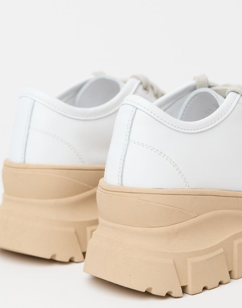 White Leather Feat Sneakers