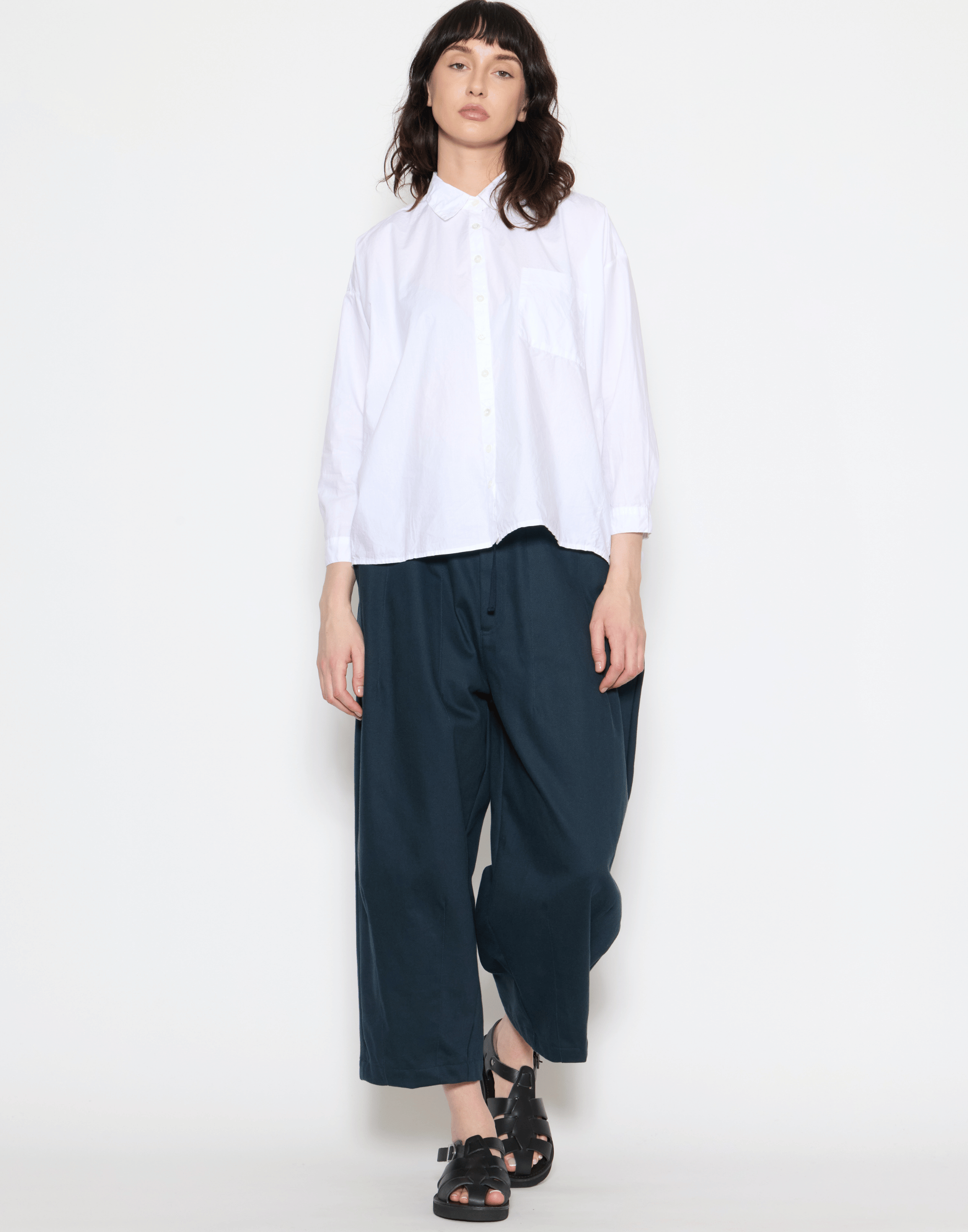 White Cotton Indra Boxy Shirt