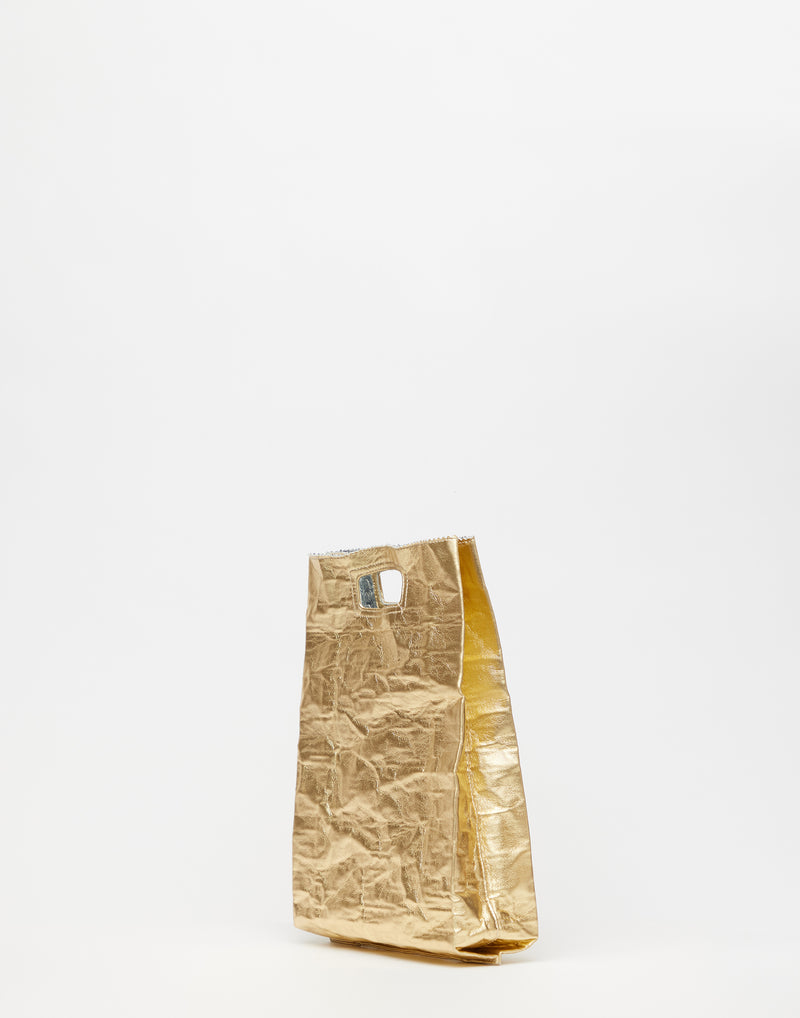Gold Eco Nappa Leather Lunch Bag