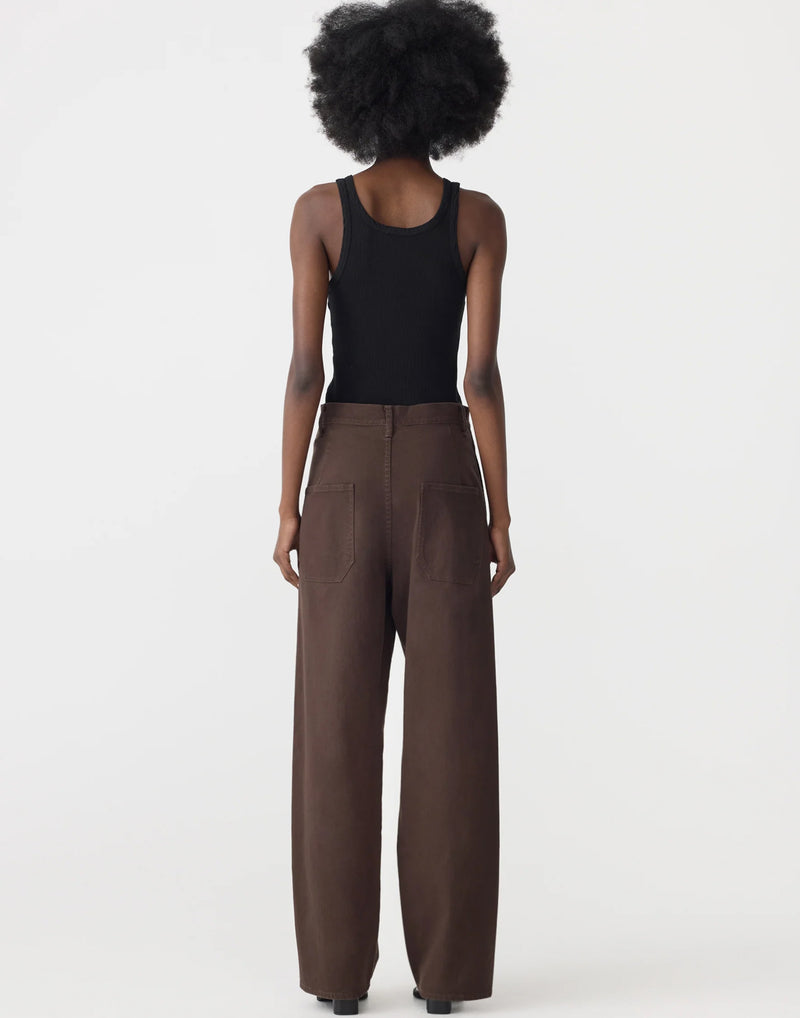 Chocolate Brown Cotton Twill Pant