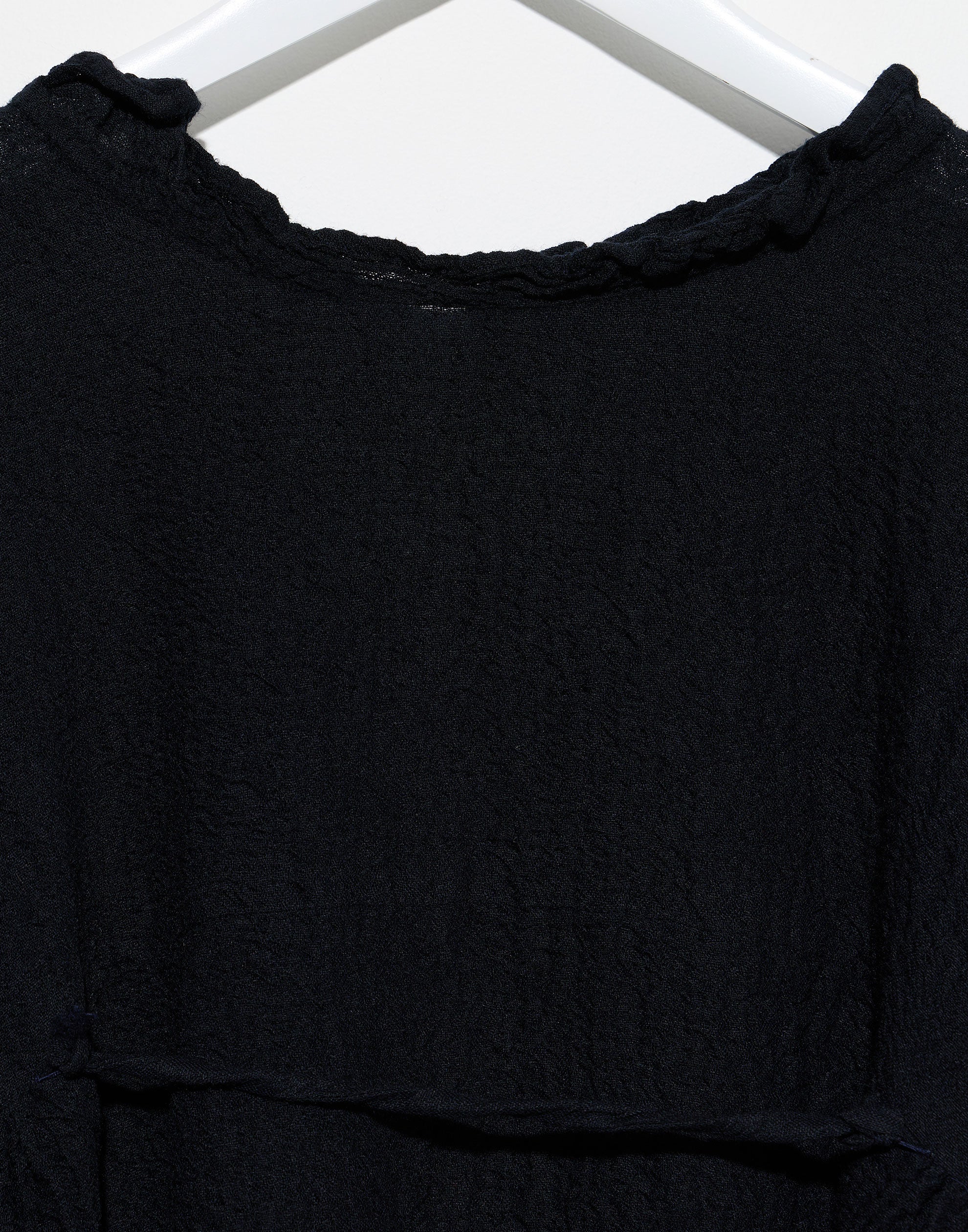 Navy Black Wool Newpride Meta Bianco Dress