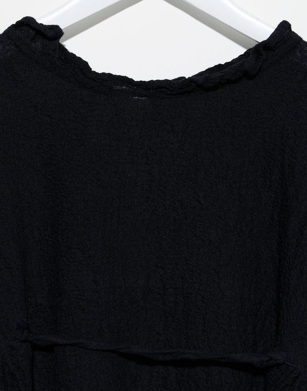 Navy Blue Wool Newpride Meta Bianco Dress