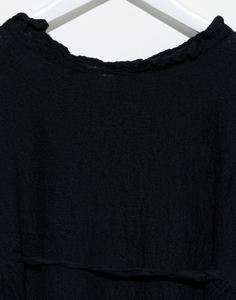 Navy Blue Wool Newpride Meta Bianco Dress