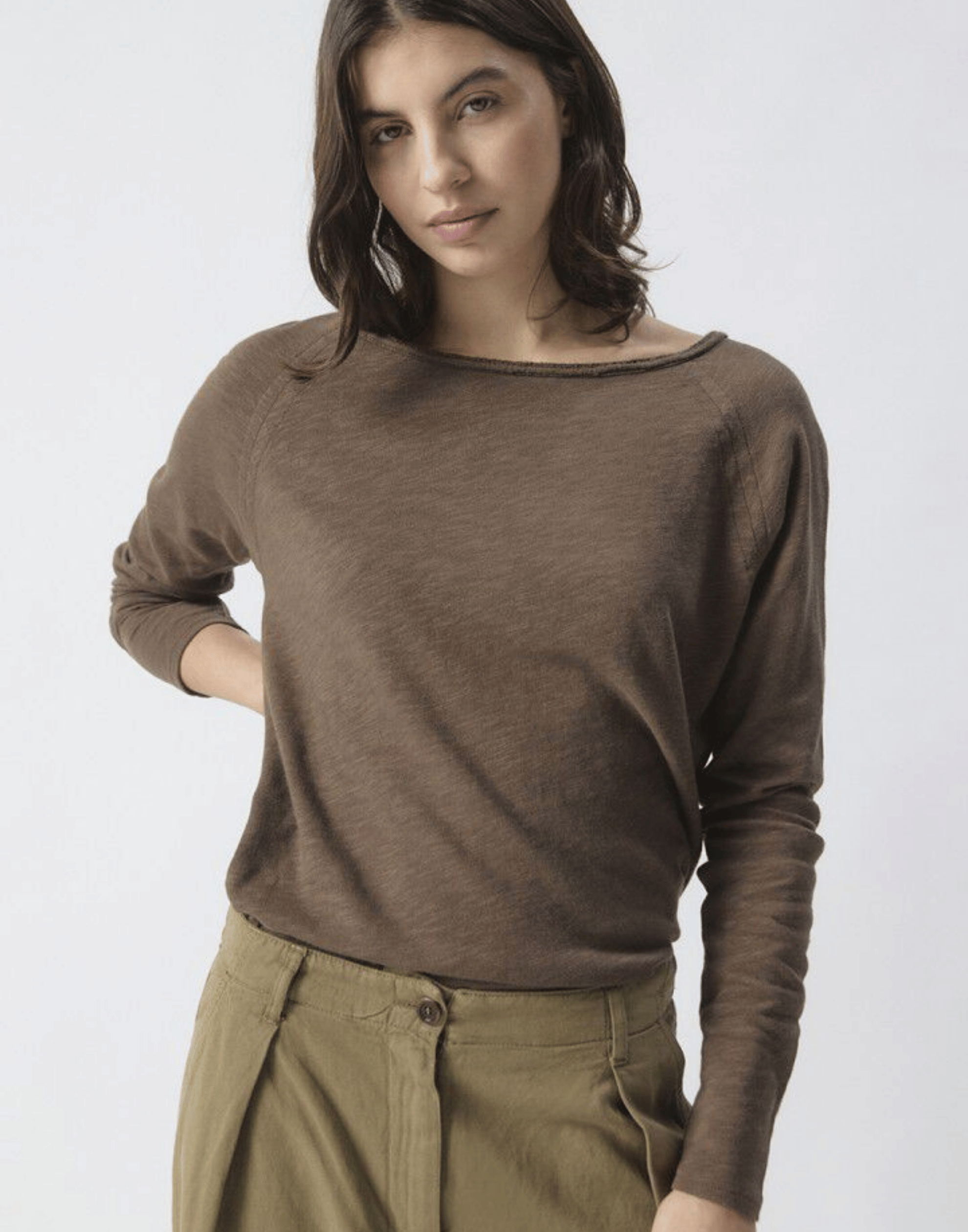 Vintage Chestnut Cotton Sonoma Long Sleeve T-Shirt