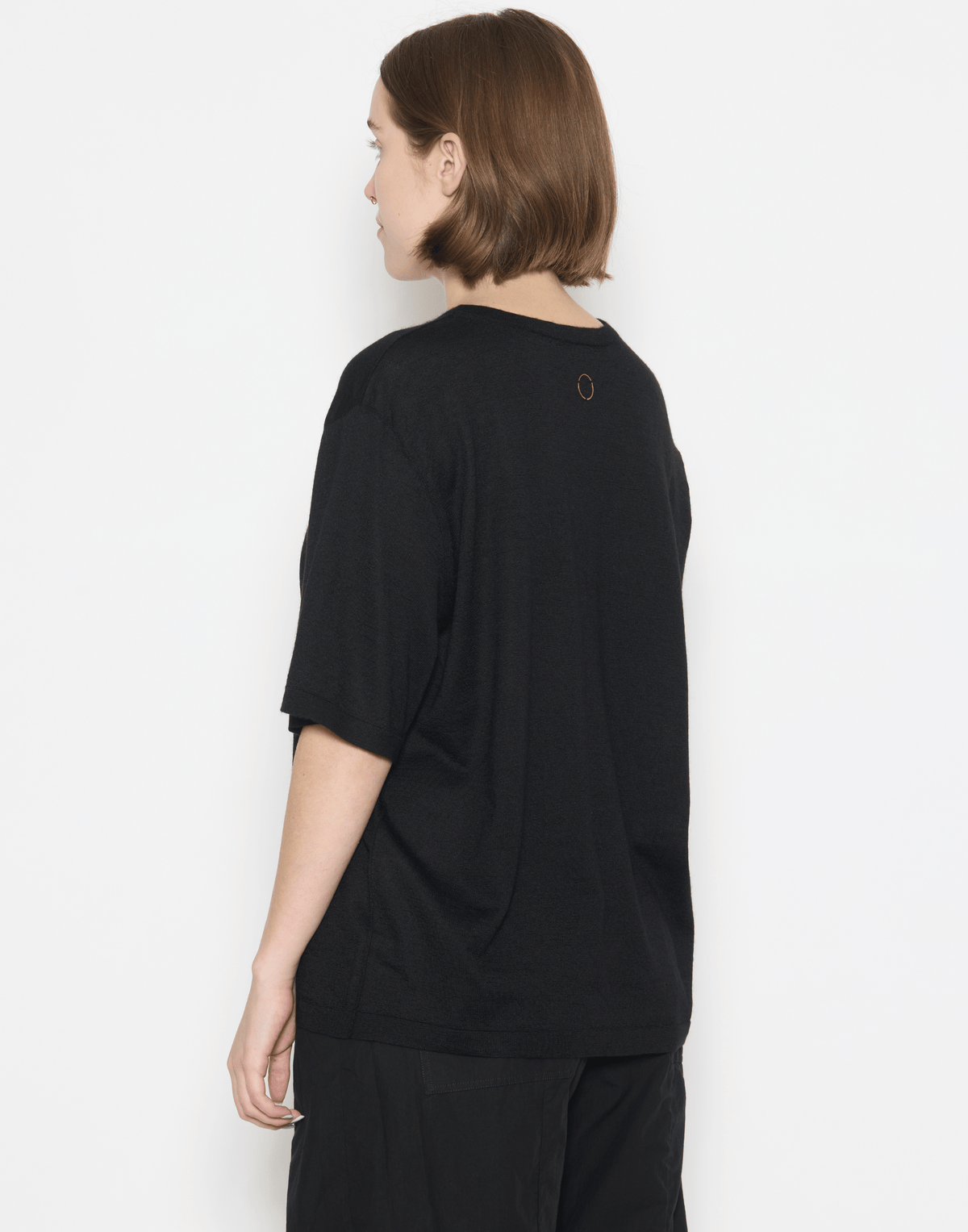 Black Cashmere & Silk Sen Knitted T-Shirt