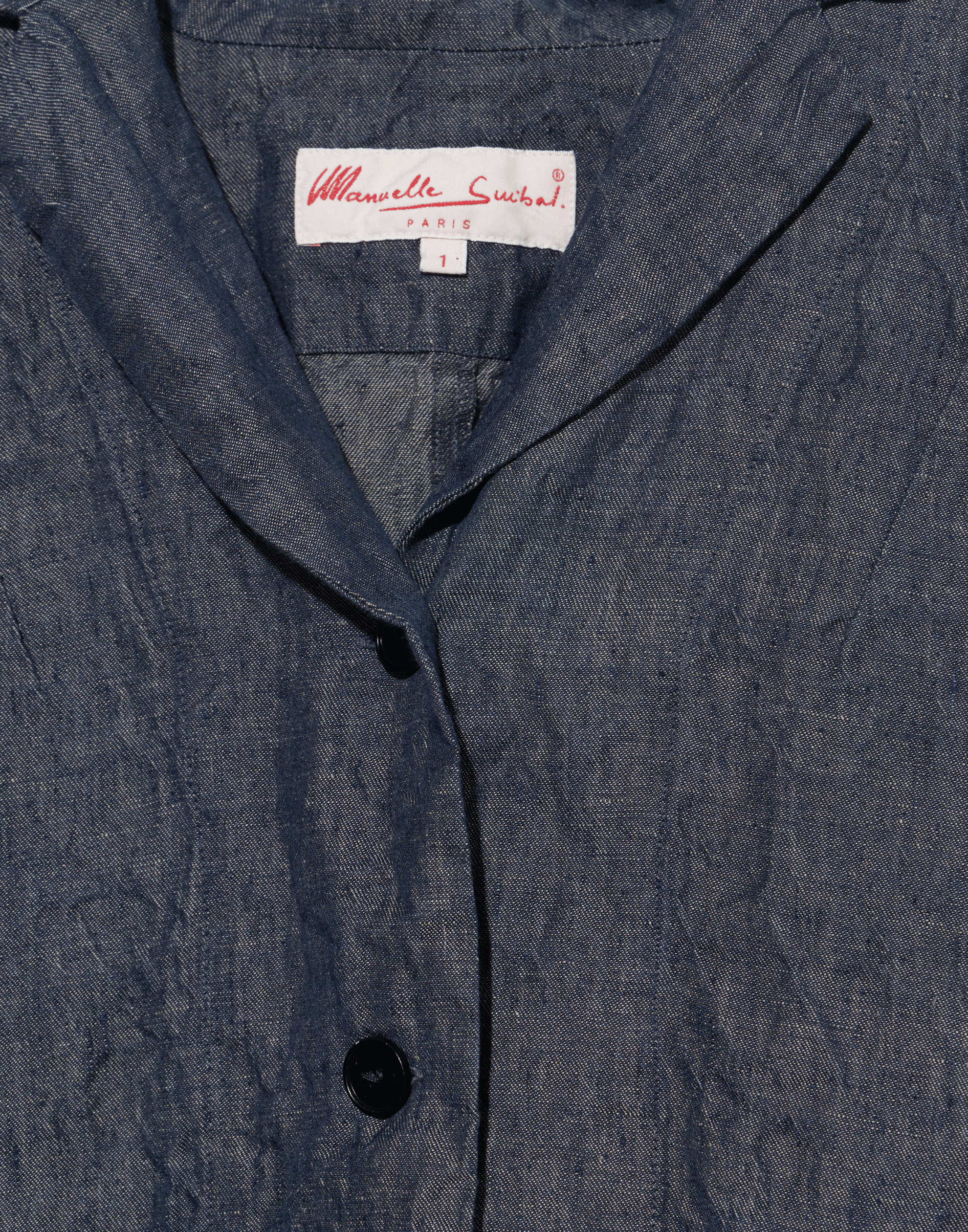 Dark Blue Linen Denim Lijian Jacket