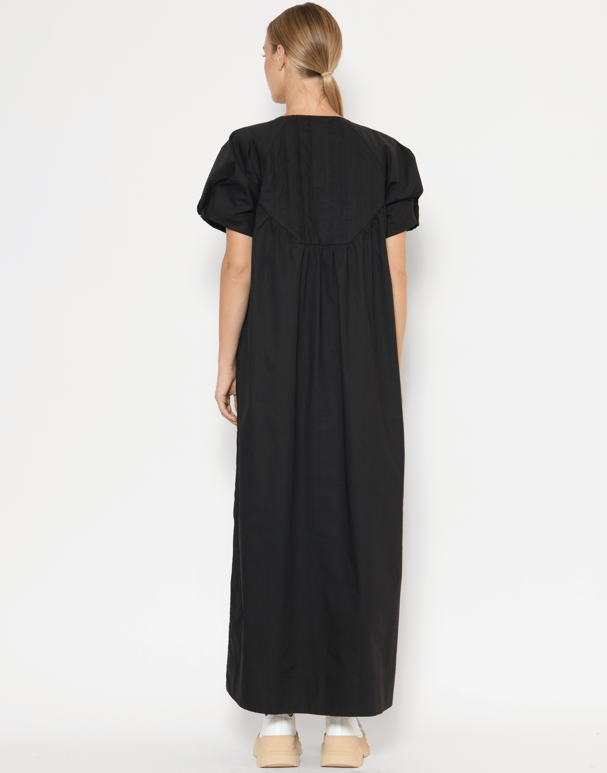 Black Cotton Poplin Raven Dress