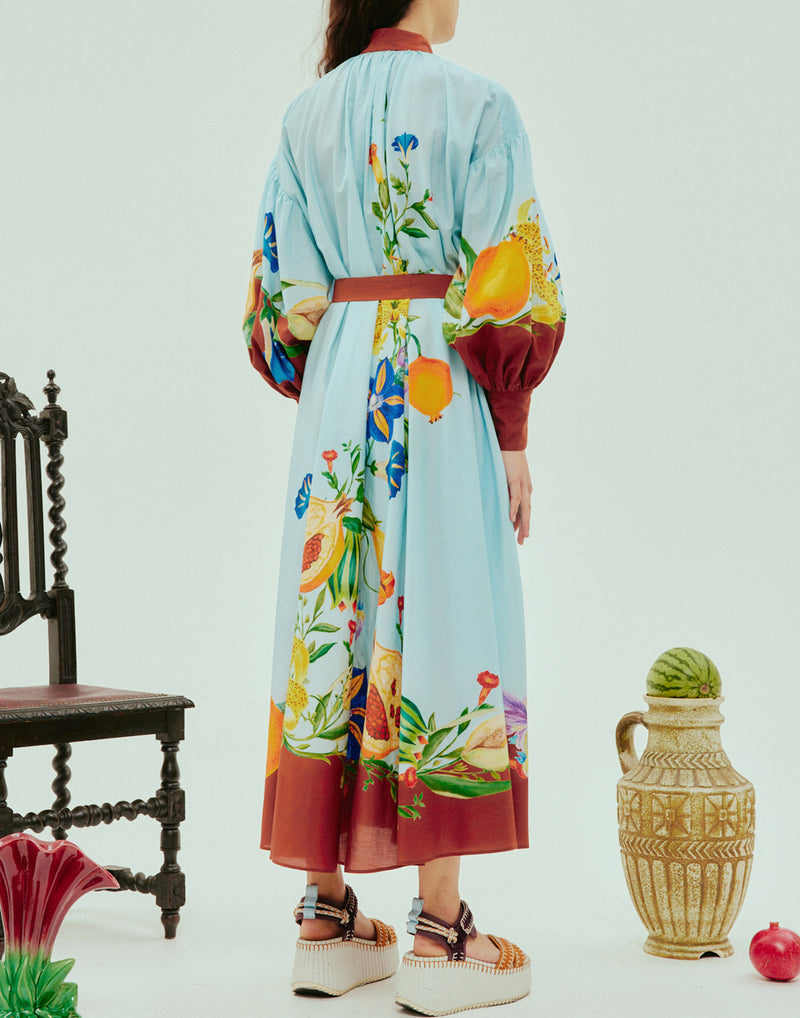 Cotton & Silk Dahlia Shirt Dress