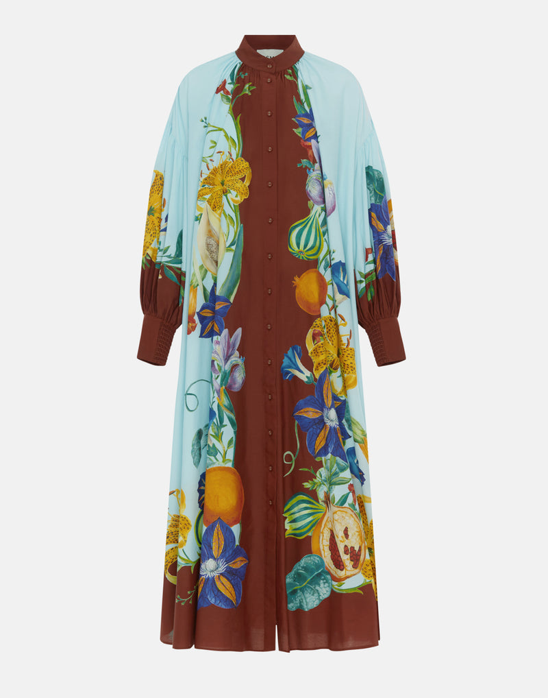 Cotton & Silk Dahlia Shirt Dress