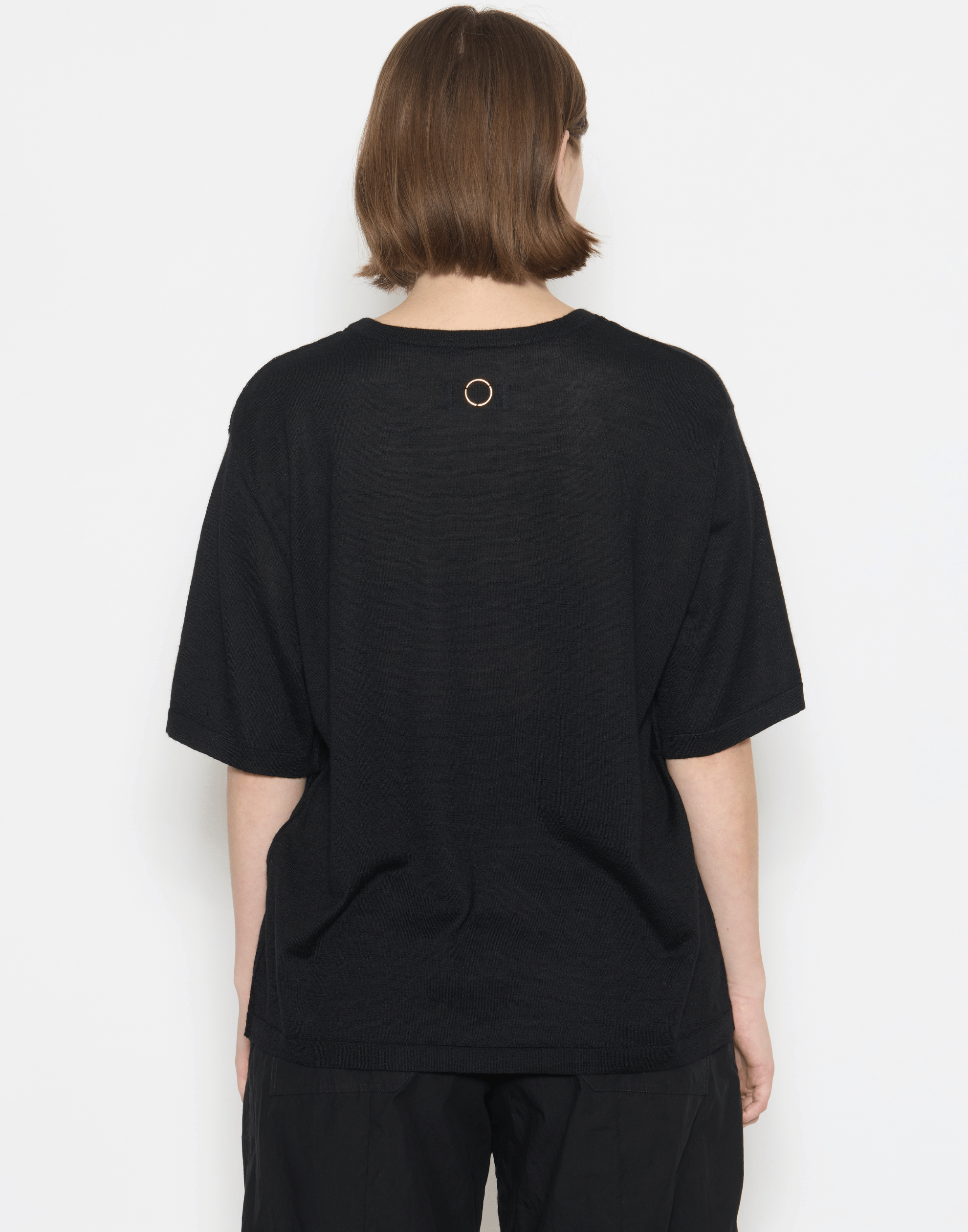 Black Cashmere & Silk Sen Knitted T-Shirt
