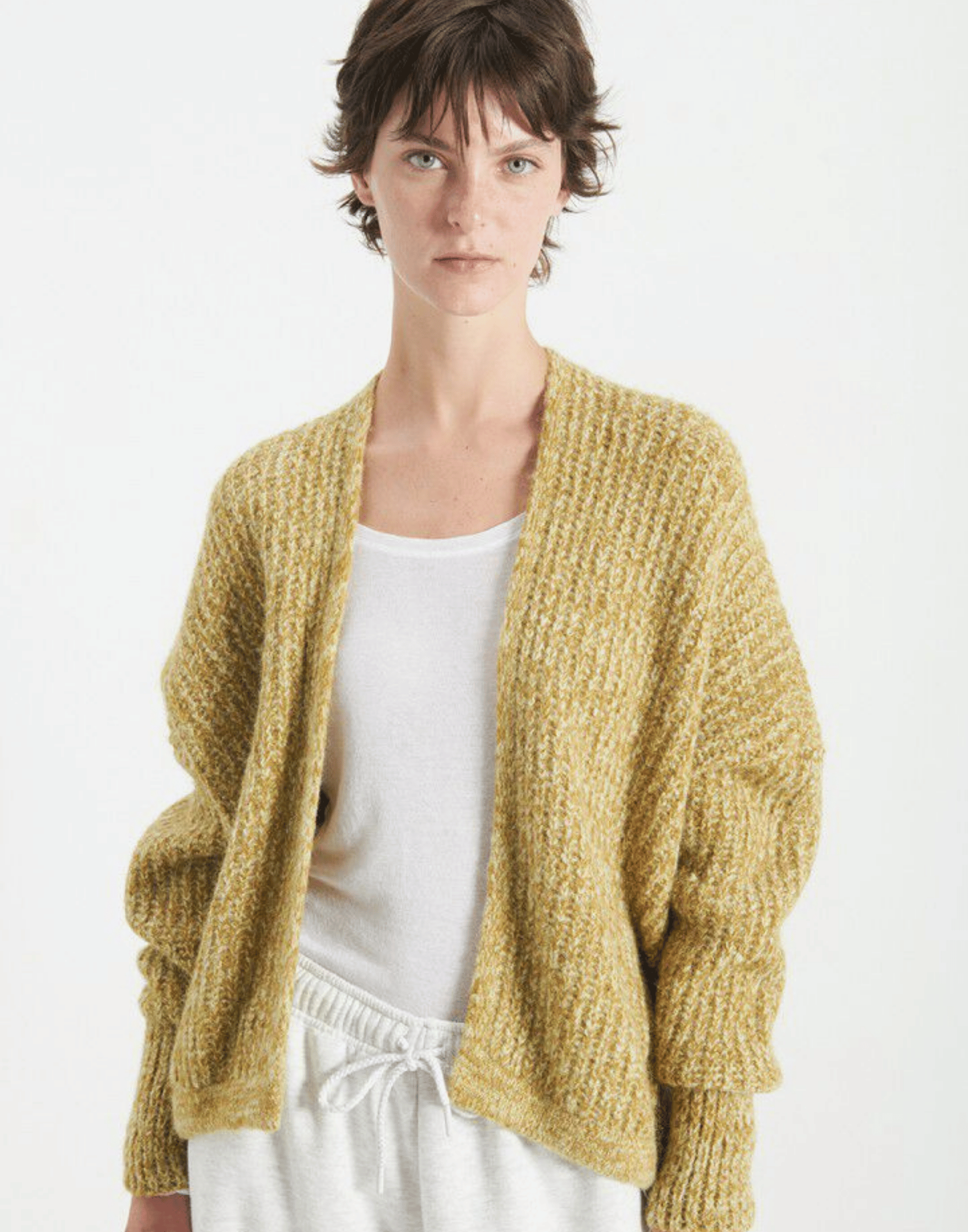 Amazon Melange Wool Blend East Cardigan