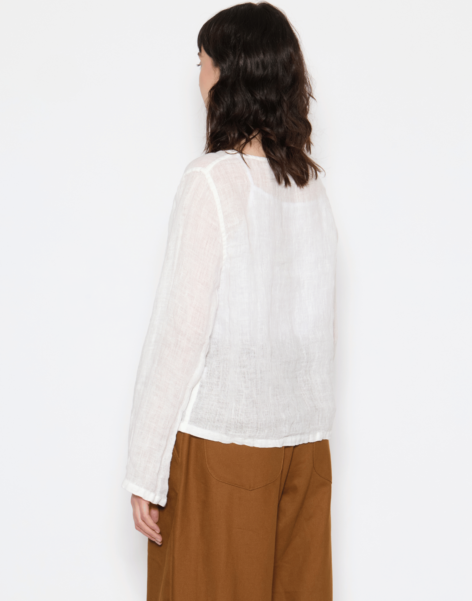 White Linen Gauze Lilly Top