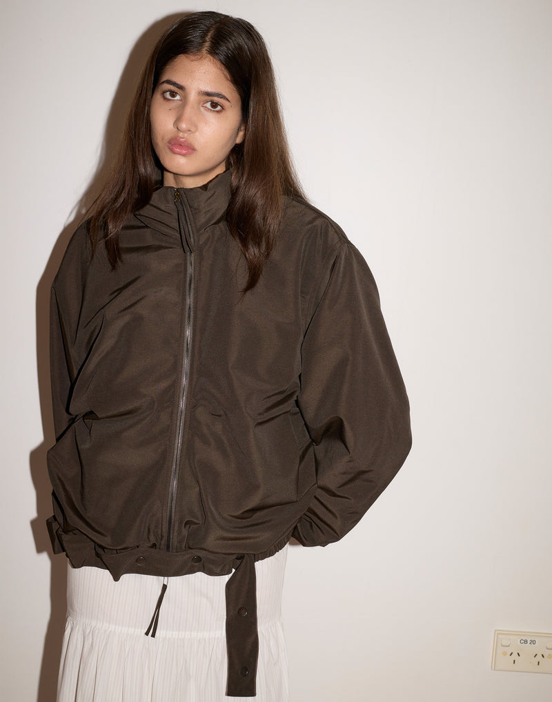 Dark Chocolate Press Stud Jacket