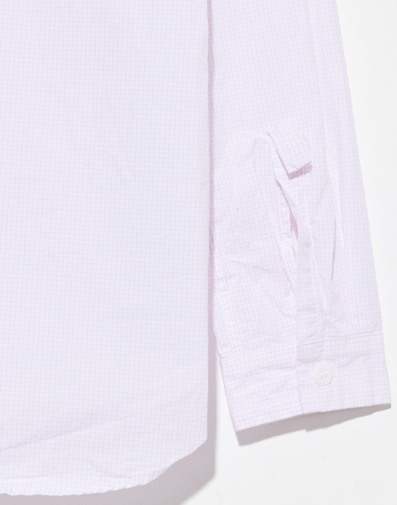 Pink Check Cotton Loose Tyrol Shirt