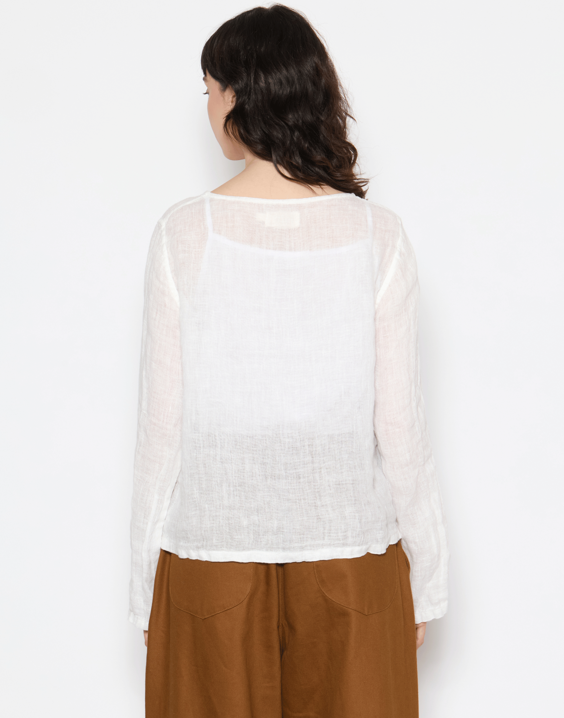 White Linen Gauze Lilly Top